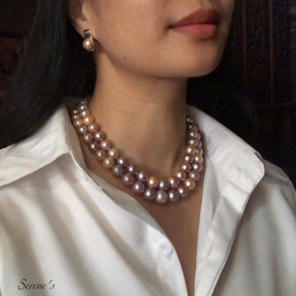 2 strands FWP  Necklace, Length: 16''-17'', Pearl Size: 10-13mm