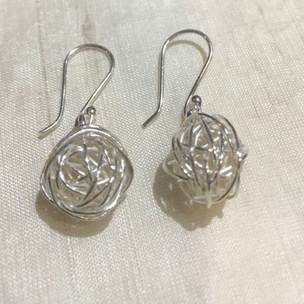 Handcrafted silverwork bird nest designed